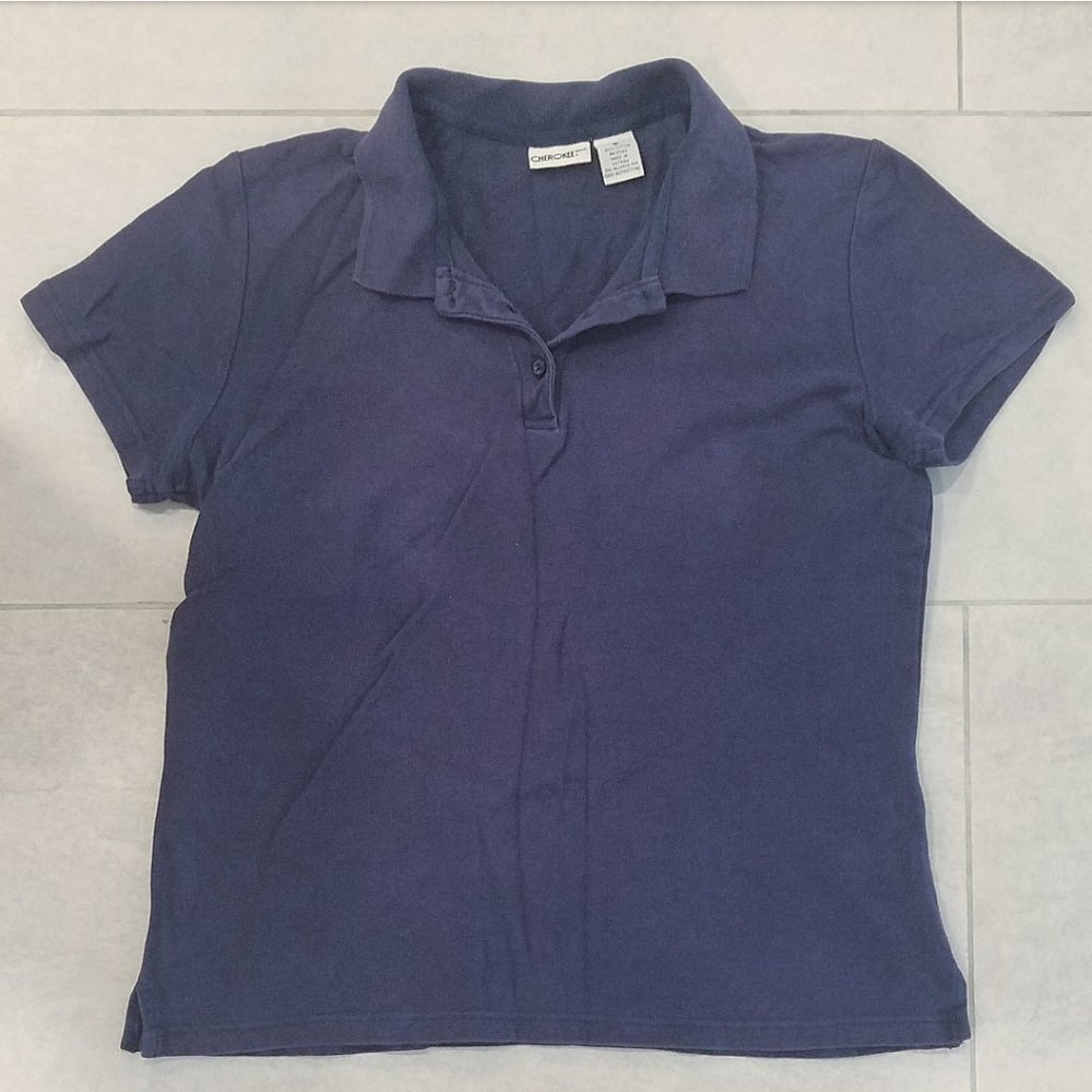 Cherokee navy blue short sleeve polo